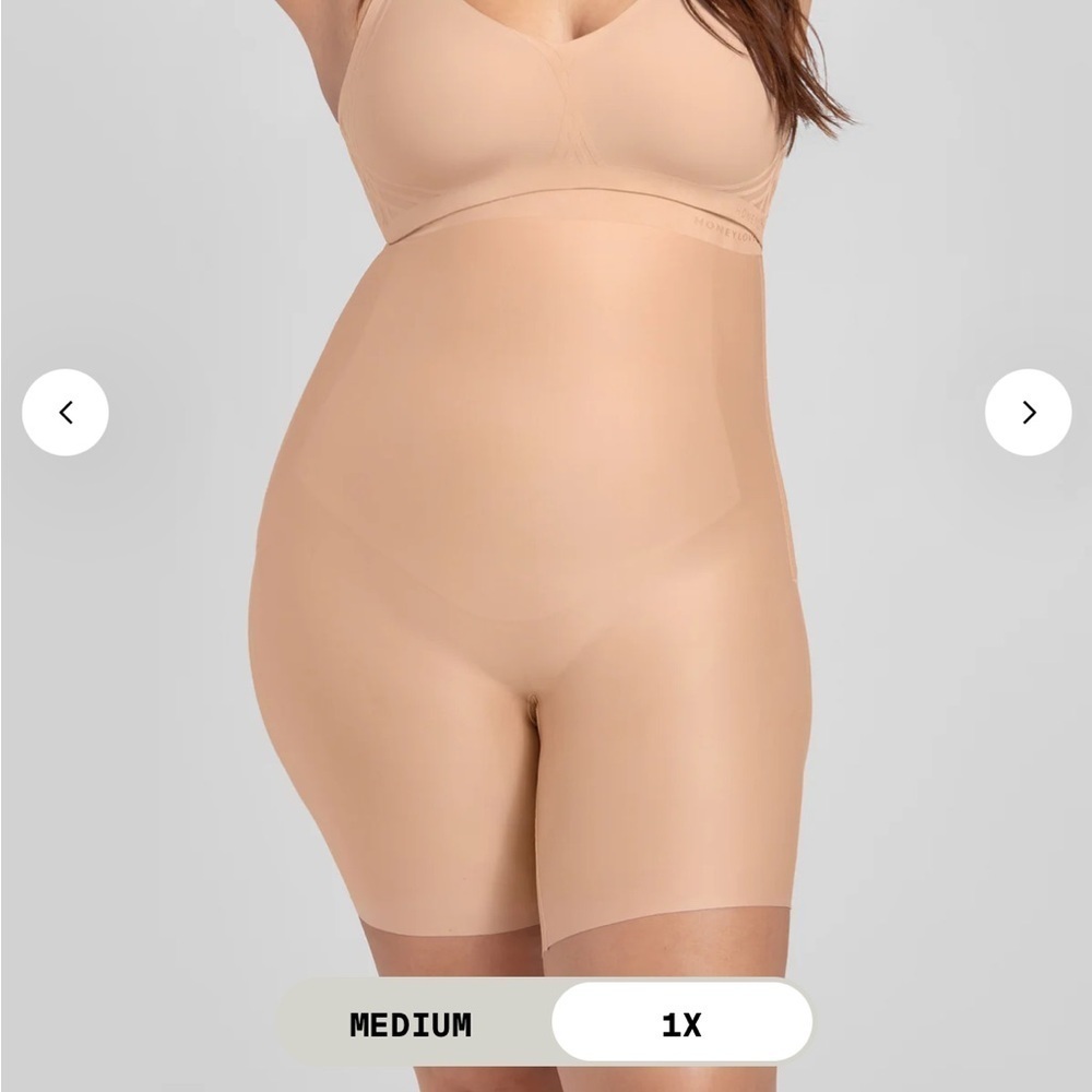 Honeylove No-Show High-Waisted Shorts Size 3X in Sand Color
